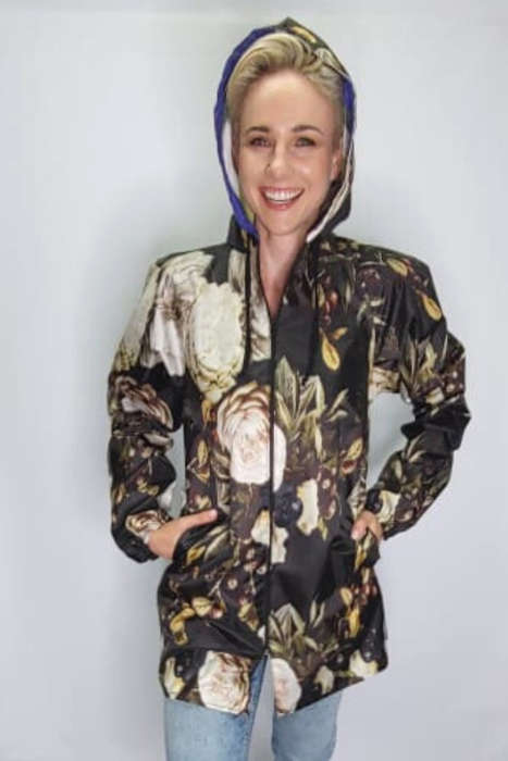 Olive Blooms Raincoat