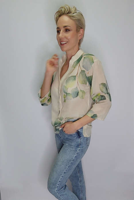 Sheer Eucalyptus Top