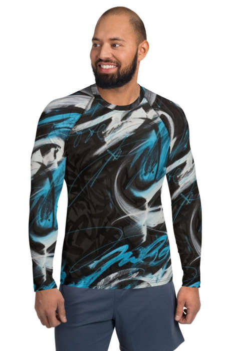 Blue Swirl Rash Guard