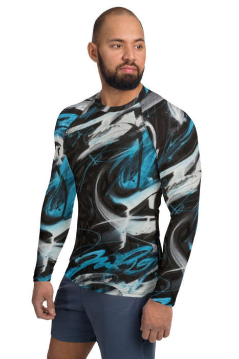 Blue Swirl Rash Guard