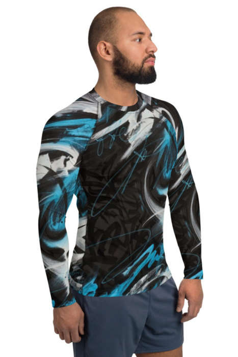 Blue Swirl Rash Guard