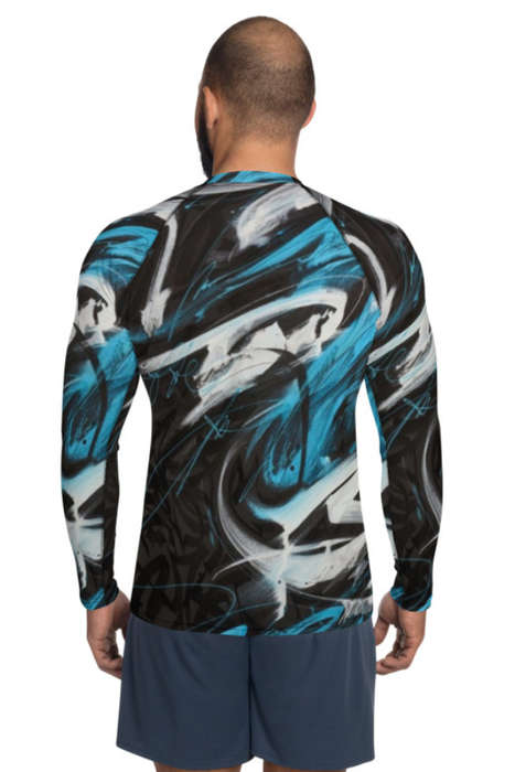 Blue Swirl Rash Guard