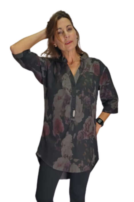 Dark Floral Top