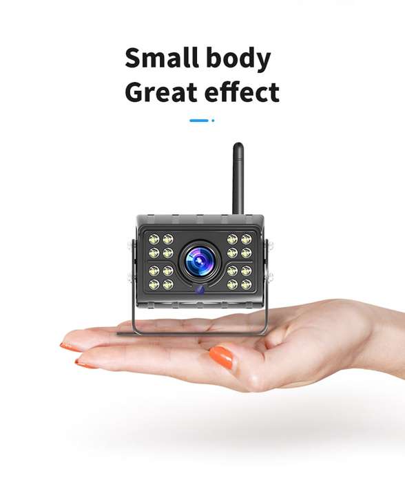 1080P Wireless Reversing System with 7-Inch Screen, 4 Cameras, and 800M Range for 12-24V Cars, Bu...