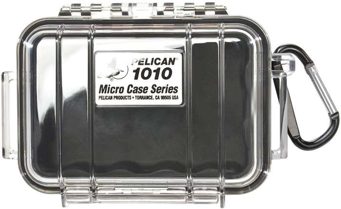 Pelican 1010 Case W/Liner-Wi-Black Clear