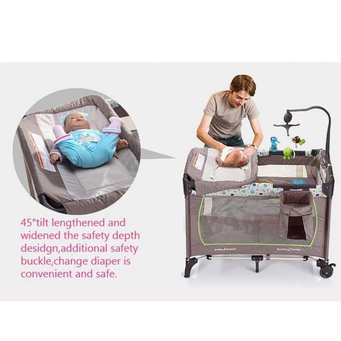 Mamakids Camp Cot - Sleepy Blue