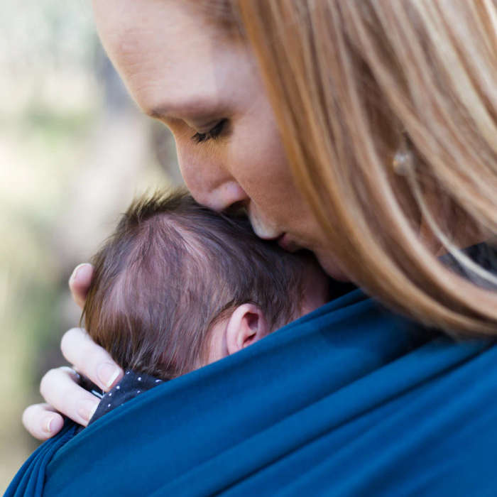 Baby Wrap Carrier - Ultra-Soft, for Newborns & Toddlers (Blue)
