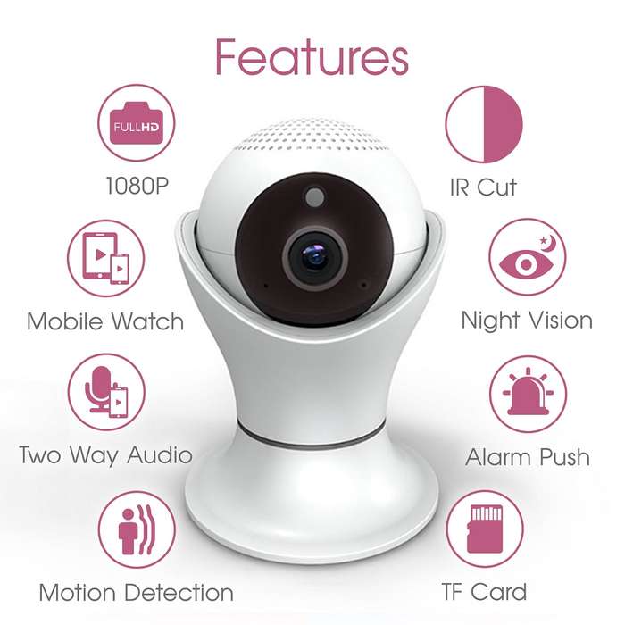 Wi-Fi Video Baby Monitor Nanny Camera with Sound BWW360