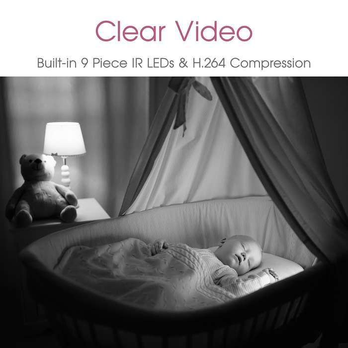 Wi-Fi Video Baby Monitor Nanny Camera with Sound BWW360
