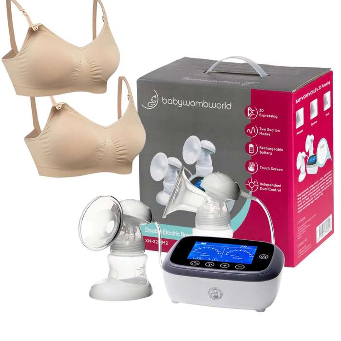 BWW Double Breast pump &amp; 2x Handsfree bra combo - XXL