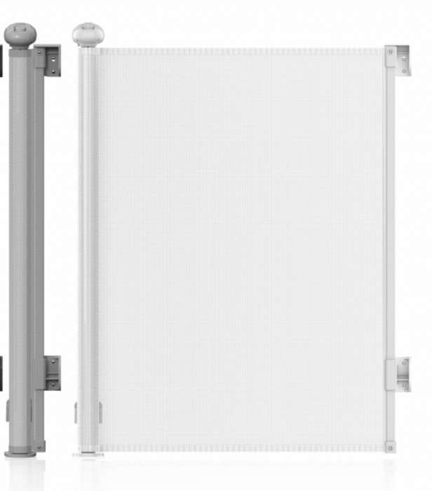 Retractable Safety Gate for Child Baby or Pets (Grey)