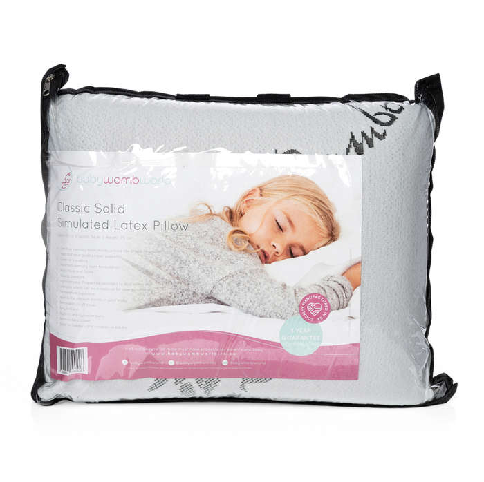Classic Solid Latex Travel Pillow with Bamboo Cover