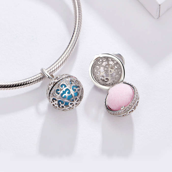 Silver Perfume Ball Charm
