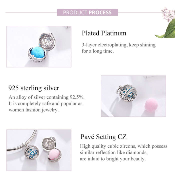 Silver Perfume Ball Charm