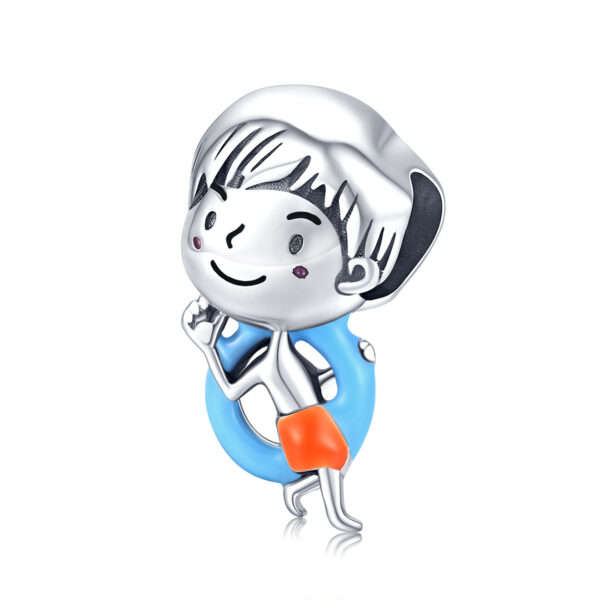 Silver Little Beach Boy Charm