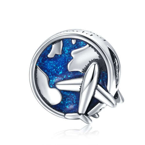 Silver Travel The World Charm