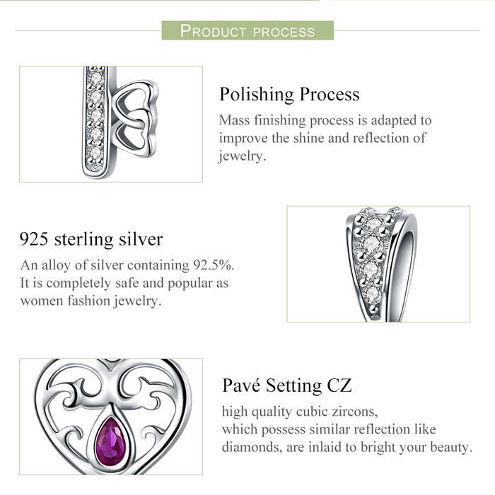 Filigree Cubic Key Charm