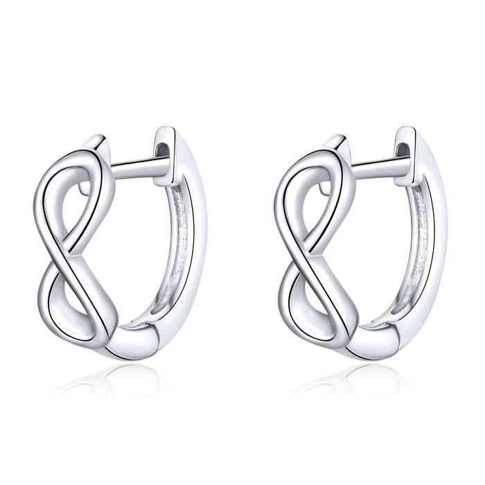 Silver Infinity Hoop Earrings
