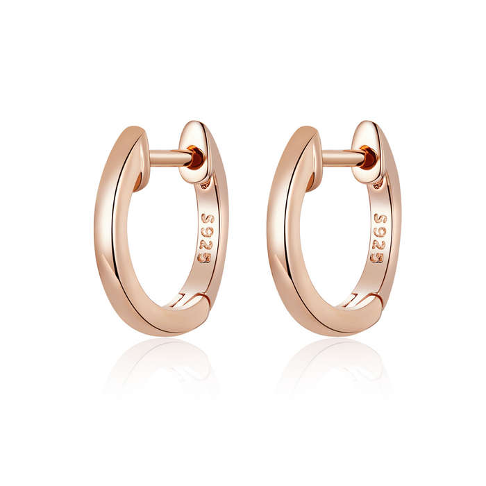 Silver Small Round Hoop Earrings