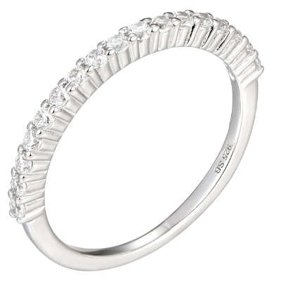 Silver 1.5mm Cubic Zirconia Eternity Ring