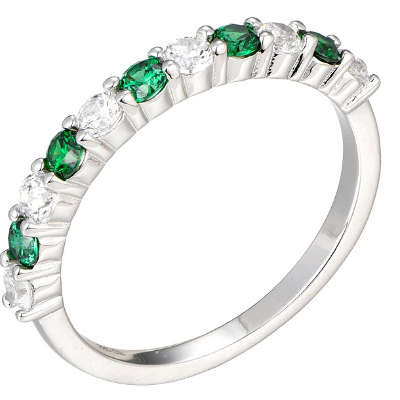 Silver 3.0mm Cubic Zirconia Eternity Ring