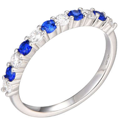 Silver 3.0mm Cubic Zirconia Eternity Ring