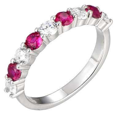 Silver 3.0mm Cubic Zirconia Eternity Ring