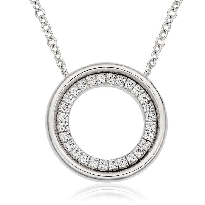 Silver Circle Of Life Cubic Pendant