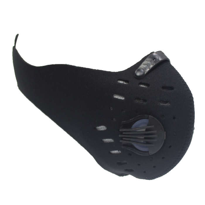 Neoprene Dual Valve Respirator Mask - Washable and Reusable - Skin Friendly - Black - 100 Pack