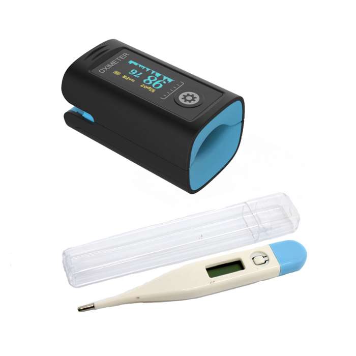 Creative Medical Oximeter (Oxygen Monitor) And Digital Thermometer With Batteries