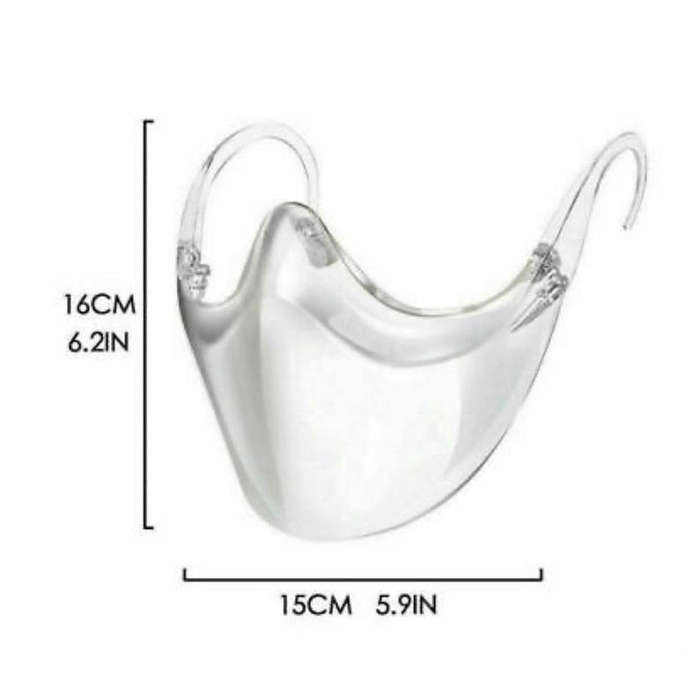 Protective Anti Fog Transparent Face Shield - Splatter Screen - Reusable Washable Clarity Mask 3 ...