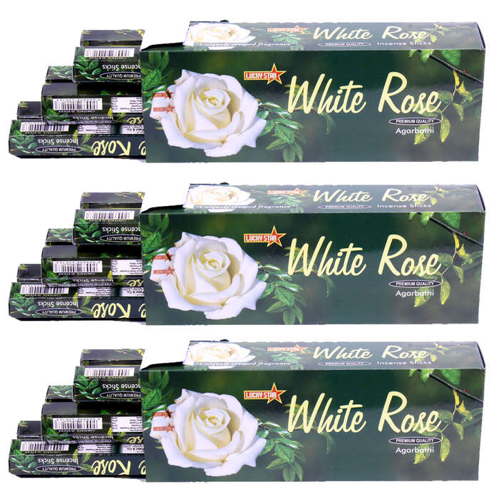 Incense Sticks - White Rose 9" Premium Quality Agarbatti - 360 Sticks