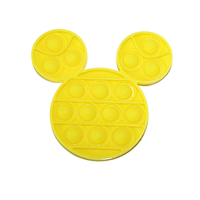 Fidget Toys - Pop It Washable Reusable Fidget Toy - Mouse - Yellow