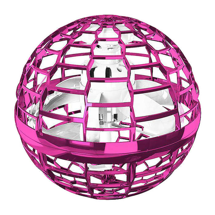Flying Spinner Ball - Hand Controlled Mini Drone LED Ball - Pink