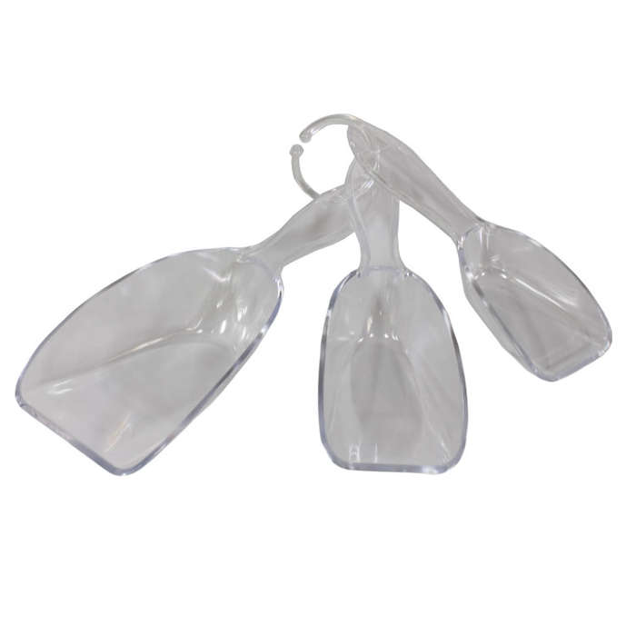 Scoop Set - Multi-Purpose Plastic / Acrylic Kitchen Scoops - 3-Piece