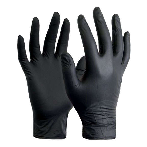 Black Nitrile Powder Free Gloves - Box of 100 - Extra Large