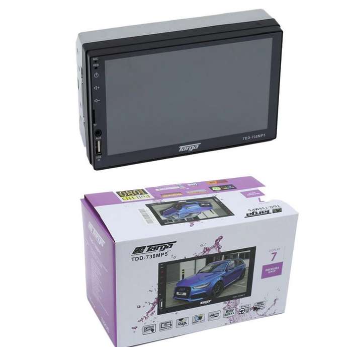 Targa TDD-738 MP5 Double Din Media Player - USB, Bluetooth, Aux