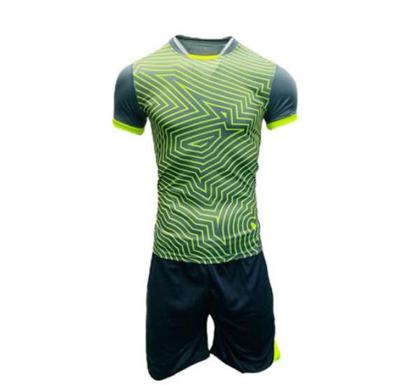 Soccer Kit with Goalkeeper Set &amp; Kit Bag - Football Team of 15 - Grey/Lime