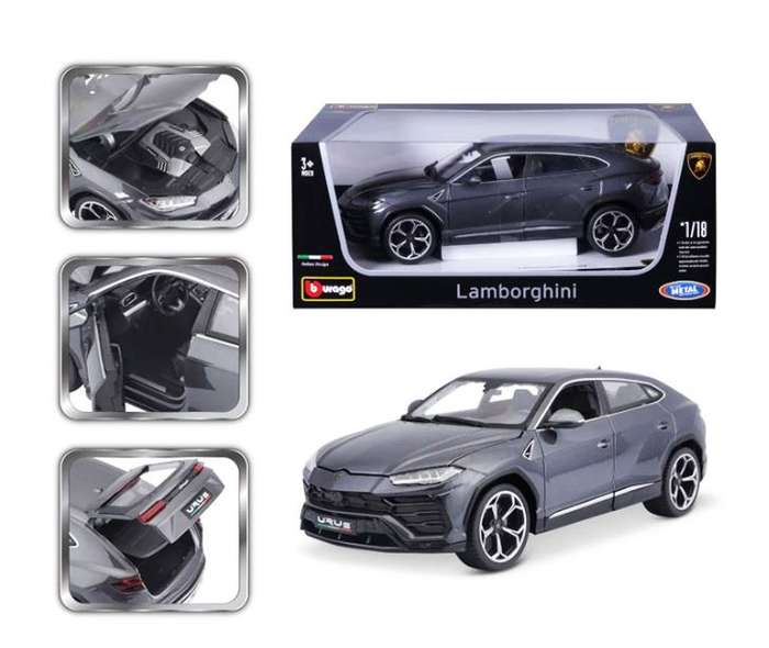 Burago 1:18 Scale Lamborghini Urus  Gray Model Car
