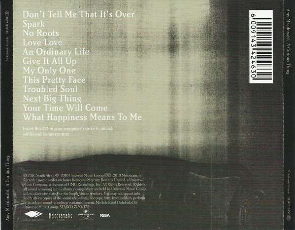 Amy MacDonald  A Curious Thing CD