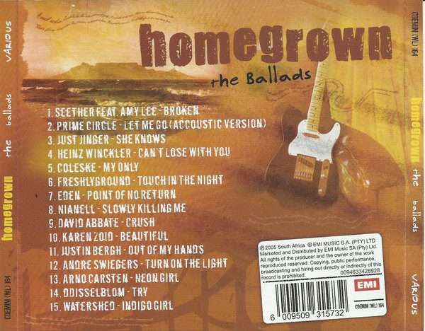 Homegrown: The Ballads CD