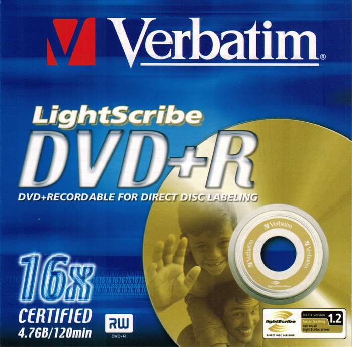 Verbatim DVD+R x16 Lightscribe