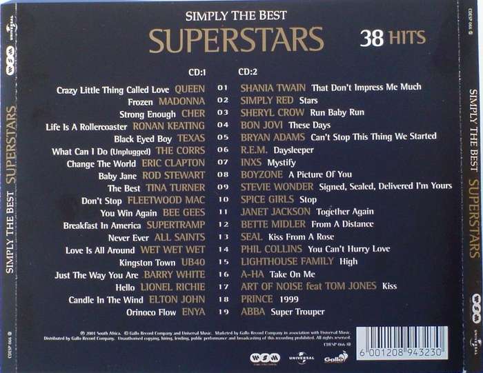 Simply The Best Super Stars (Double CD)