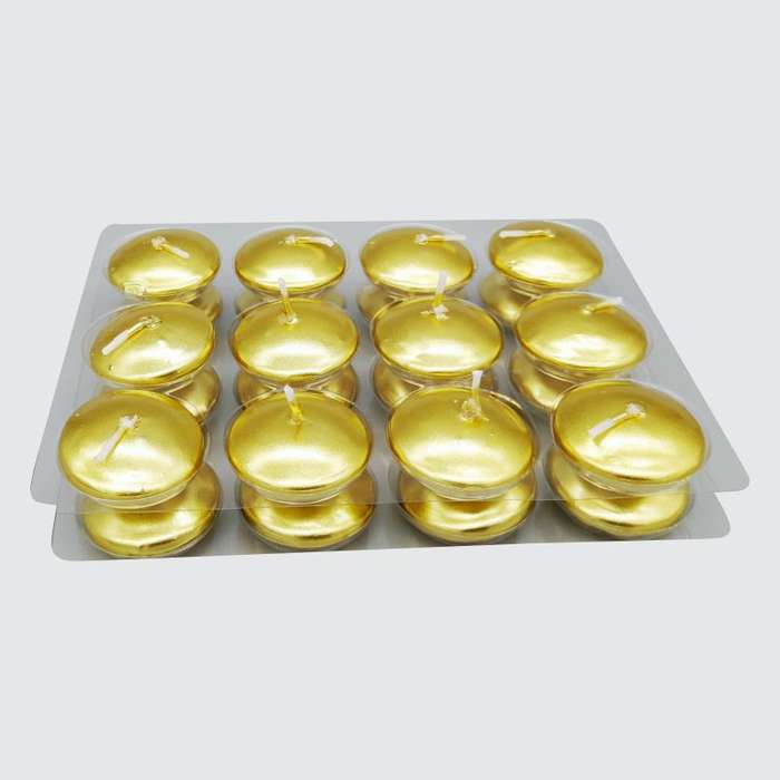 Floating Candle Gold 24pc Per Packet
