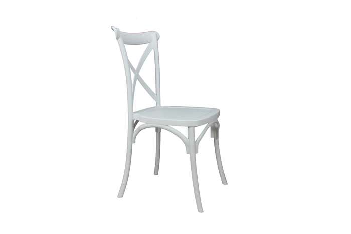 Cross Back Chair-Grey Colour