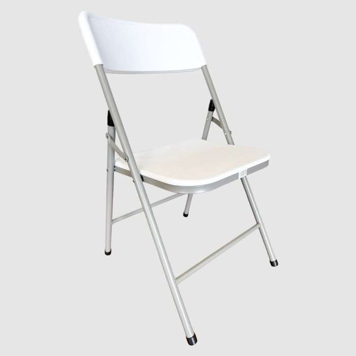 Plastic Folding Chair In White