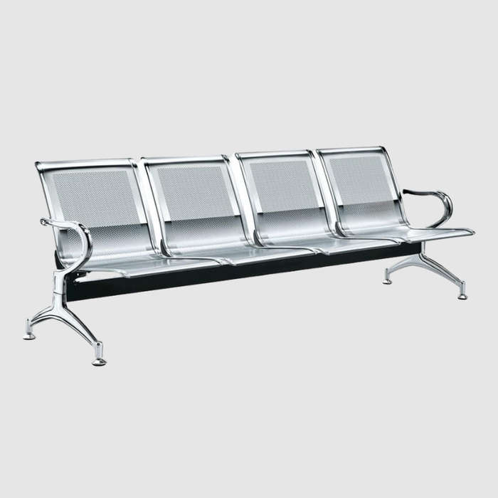 Silverline Stainless Steel Airport|Waiting Area|Hospital Chair 4 Seater
