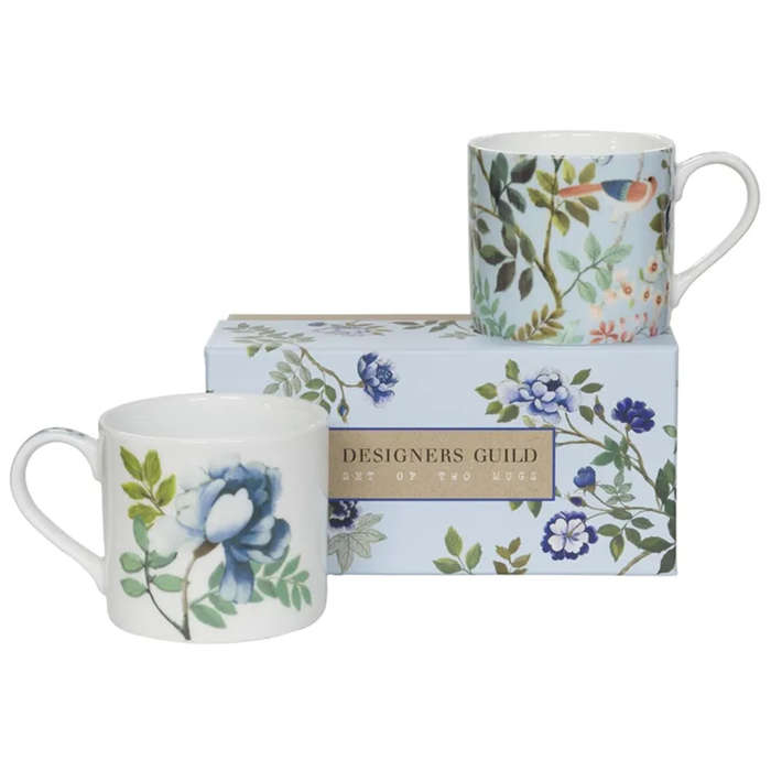 Porcelaine De Chine Mugs, Set Of 2