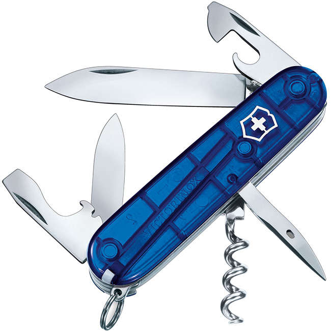 Spartan Pocket Knife, Transparent Blue