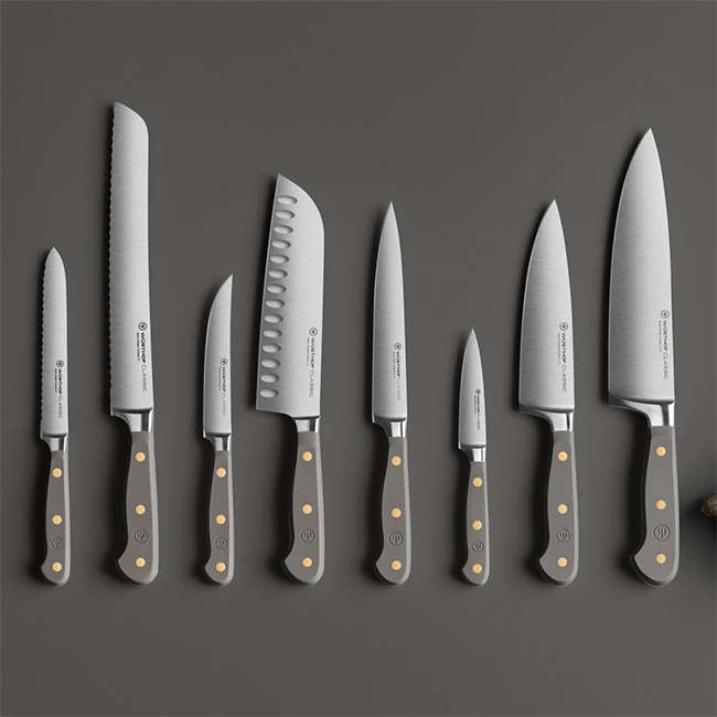 Classic Colours Double Serrated Bread Knife, 23cm